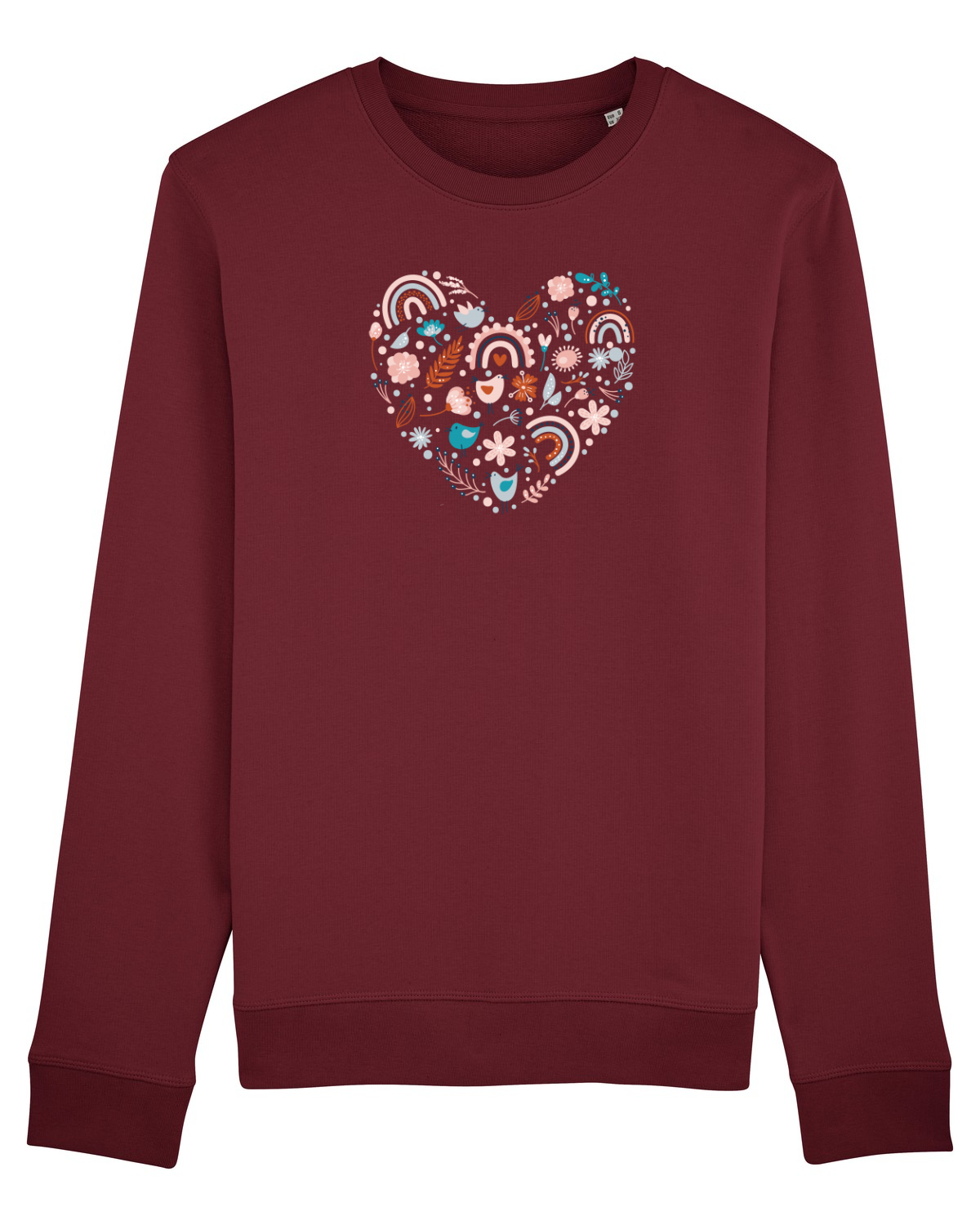 Bluză mânecă lungă Unisex Rise Burgundy