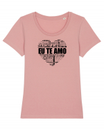 Love Language Tricou mânecă scurtă guler larg fitted Damă Expresser