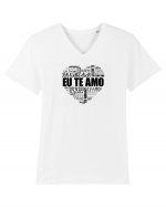 Love Language Tricou mânecă scurtă guler V Bărbat Presenter