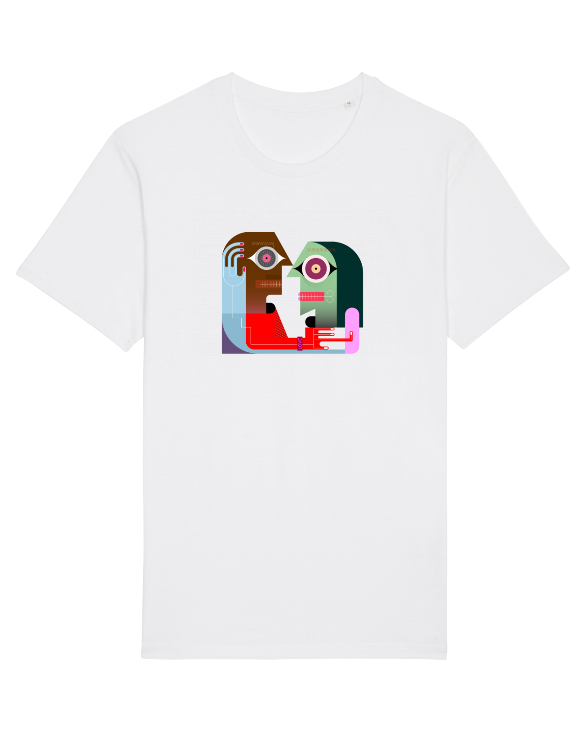 Tricou mânecă scurtă Unisex Rocker White