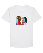 Love Story Tricou mânecă scurtă guler larg Bărbat Skater