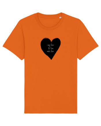 Say Love, Be Love, Make Love Bright Orange