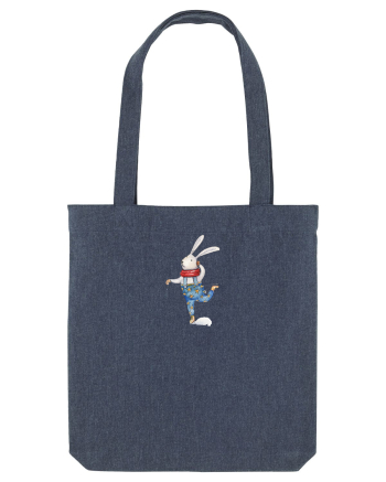 Ice Skating Bunny Midnight Blue