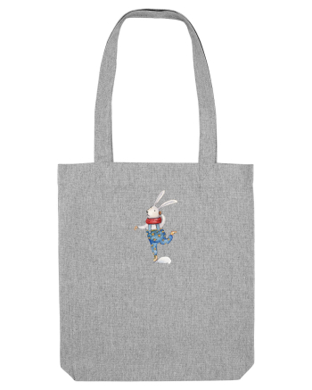 Ice Skating Bunny Heather Grey