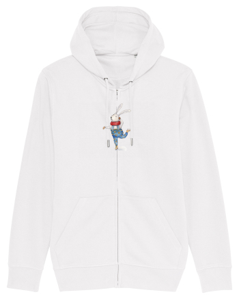 Ice Skating Bunny White
