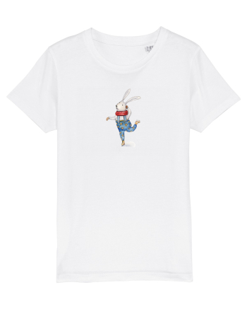 Ice Skating Bunny White