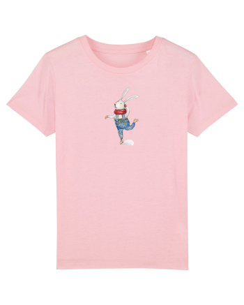 Ice Skating Bunny Cotton Pink