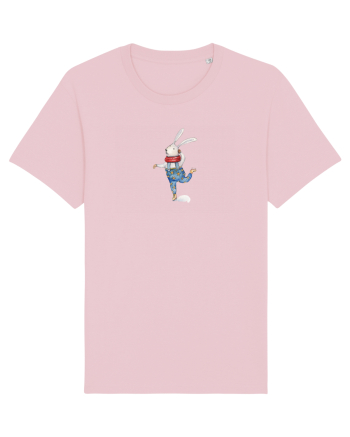 Ice Skating Bunny Cotton Pink