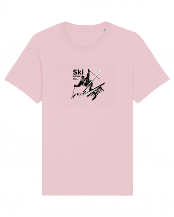 Ski Down Hill Cotton Pink