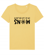 Bring On The Snow Tricou mânecă scurtă guler larg fitted Damă Expresser