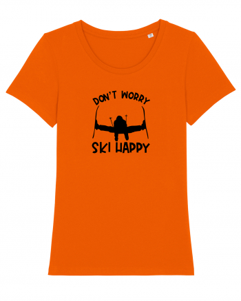 Don't Worry, Ski Happy Bright Orange