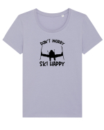 Don't Worry, Ski Happy Tricou mânecă scurtă guler larg fitted Damă Expresser