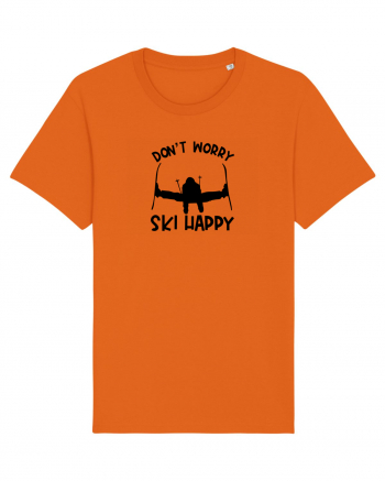 Don't Worry, Ski Happy Bright Orange