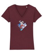 Down Hill Wolfe Tricou mânecă scurtă guler V Damă Evoker
