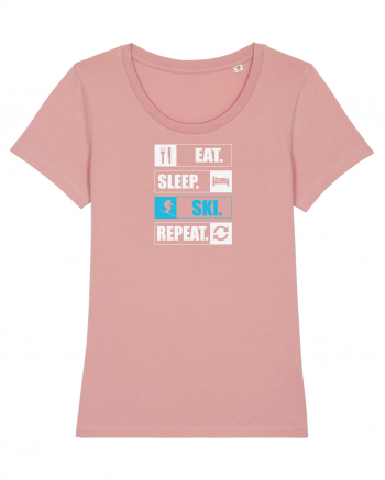 Eat Sleep Ski Repeat Canyon Pink