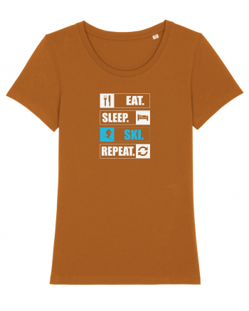 Eat Sleep Ski Repeat Roasted Orange