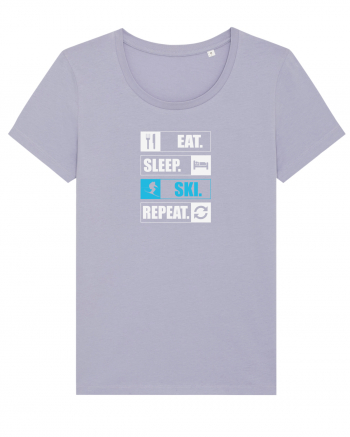 Eat Sleep Ski Repeat Lavender