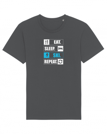 Eat Sleep Ski Repeat Anthracite