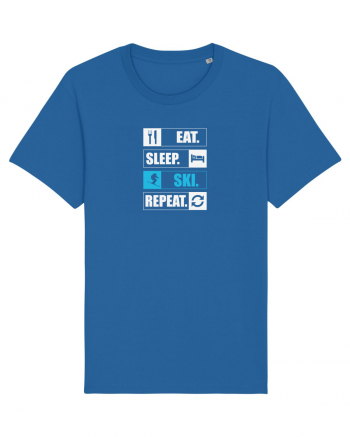 Eat Sleep Ski Repeat Royal Blue