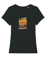 I Love Snowboarding Tricou mânecă scurtă guler larg fitted Damă Expresser