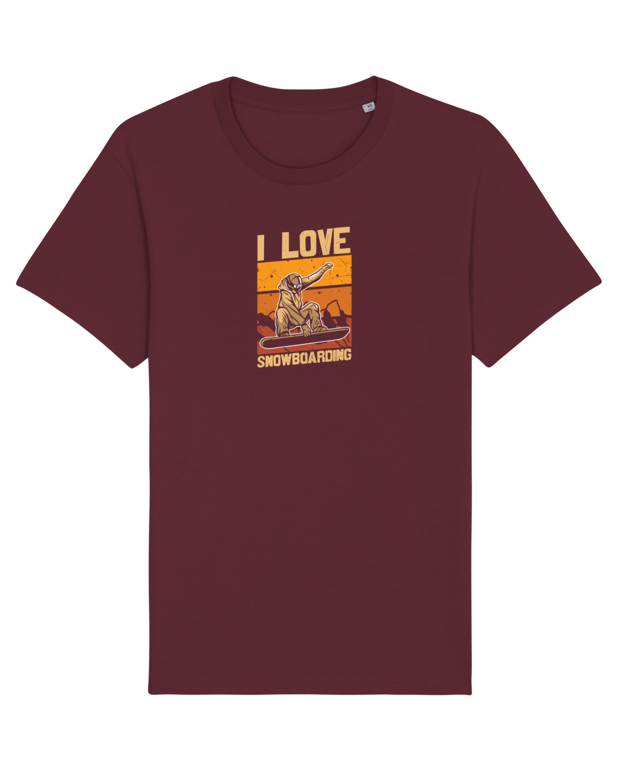 Tricou mânecă scurtă Unisex Rocker Burgundy