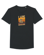 I Love Snowboarding Tricou mânecă scurtă guler larg Bărbat Skater