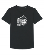 I Need Vitamin Ski Tricou mânecă scurtă guler larg Bărbat Skater