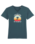 I Ski Like A Girl, Try To Keep Up Tricou mânecă scurtă guler V Bărbat Presenter