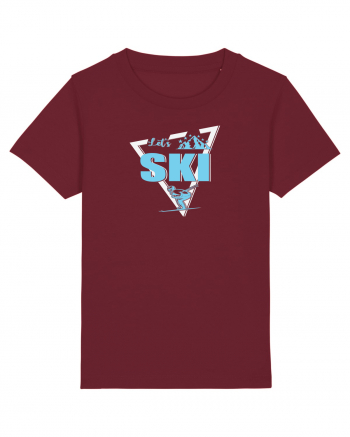 Let's Ski Burgundy