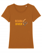 SCUBA DIVER Tricou mânecă scurtă guler larg fitted Damă Expresser