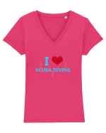 SCUBA DIVING Tricou mânecă scurtă guler V Damă Evoker