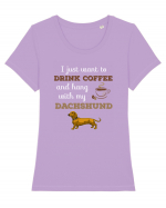 DACHSHUND Tricou mânecă scurtă guler larg fitted Damă Expresser