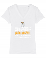 JACK RUSSELL Tricou mânecă scurtă guler V Damă Evoker