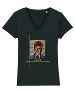 Bowie 'Alien' Tricou mânecă scurtă guler V Damă Evoker