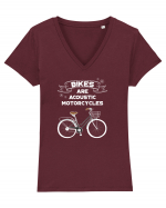 BIKES Tricou mânecă scurtă guler V Damă Evoker