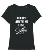 COFFEE Tricou mânecă scurtă guler larg fitted Damă Expresser