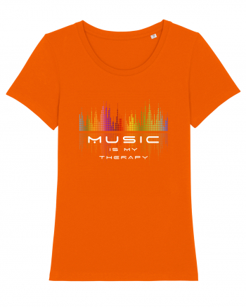 Music is my therapy Bright Orange