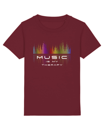 Music is my therapy Burgundy