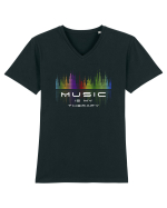 Music is my therapy Tricou mânecă scurtă guler V Bărbat Presenter