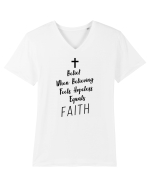 FAITH Tricou mânecă scurtă guler V Bărbat Presenter