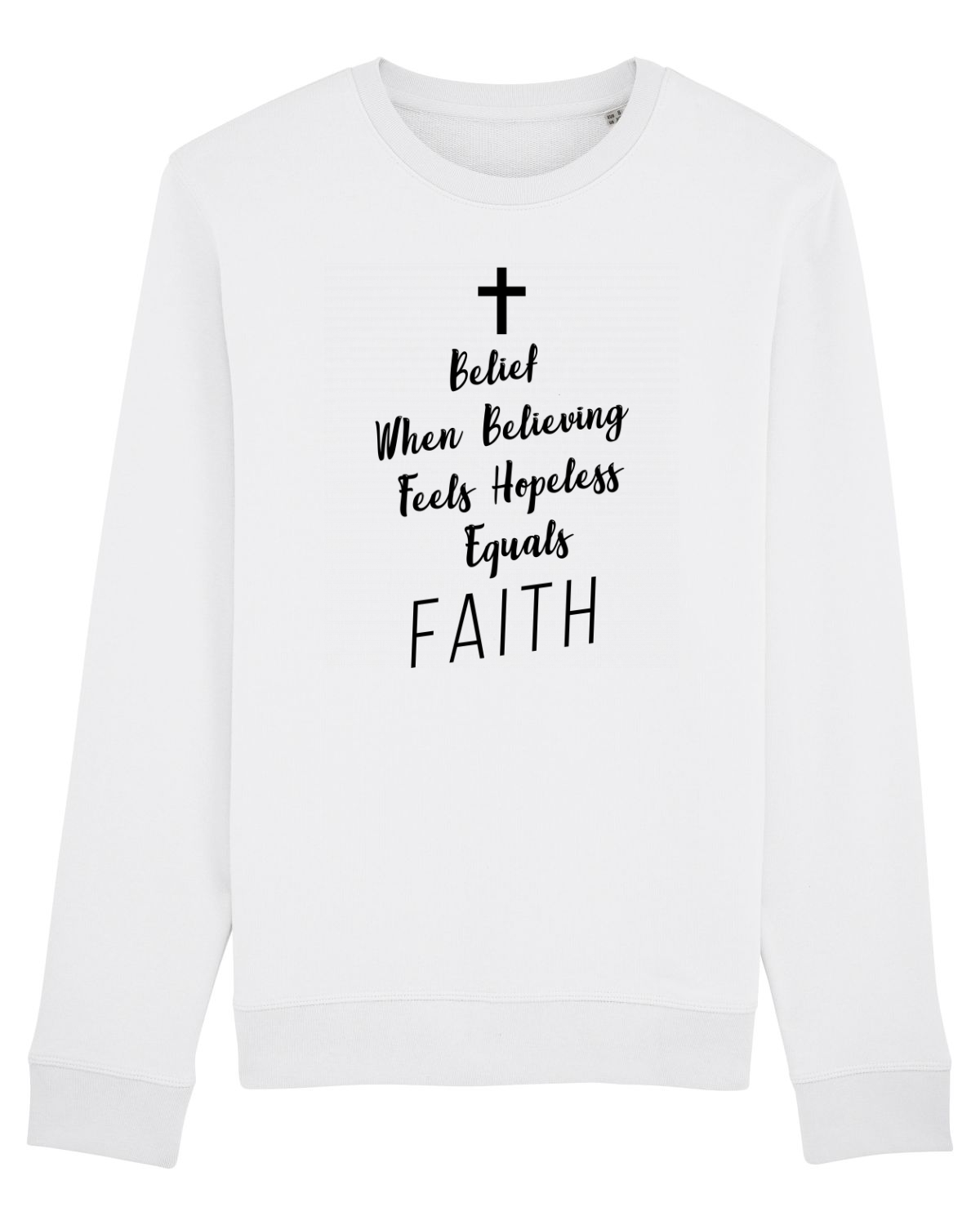 Bluză mânecă lungă Unisex Rise White