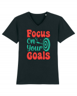 Focus On Your Goals Tricou mânecă scurtă guler V Bărbat Presenter