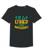 It Is Either Easy Impossible Tricou mânecă scurtă guler larg Bărbat Skater