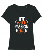 It With Passion All Tricou mânecă scurtă guler larg fitted Damă Expresser