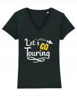 Let's Go Touring Tricou mânecă scurtă guler V Damă Evoker