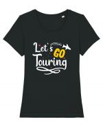 Let's Go Touring Tricou mânecă scurtă guler larg fitted Damă Expresser