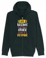 Life Begins On The Other Side Of Despair Hanorac cu fermoar Unisex Connector