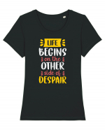 Life Begins On The Other Side Of Despair Tricou mânecă scurtă guler larg fitted Damă Expresser