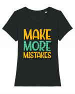 Make More Mistakes Tricou mânecă scurtă guler larg fitted Damă Expresser