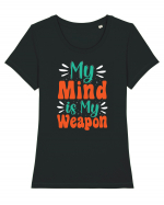 My Mind Is My Weapon Tricou mânecă scurtă guler larg fitted Damă Expresser